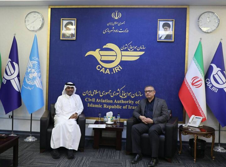 دیدار رئیس سازمان هواپیمایی کشوری با سفیر قطر برای حل چالش‌های همکاری‌های هوایی